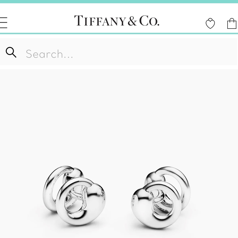 Tiffany Circle Cuff Links by Elsa Peretti